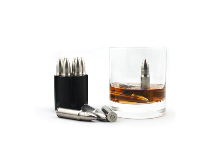 The Original Whiskey Bullet with cylinder These stainless steel bullets can be used to cool your whiskey, scotch, vodka, white wine, etc. Unlike ice, Whiskey Bullet ™ chill your whiskey without diluting the flavors