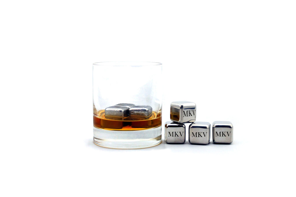 Whiskey Bullet Ice Cubes Personalized, SET OF 6