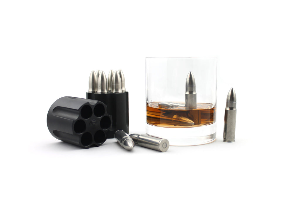 The Original Whiskey Bullet® These stainless steel bullets can be used to cool your whiskey, scotch, vodka, white wine, etc. Unlike ice, Whiskey Bullet ™ chill your whiskey without diluting the flavors