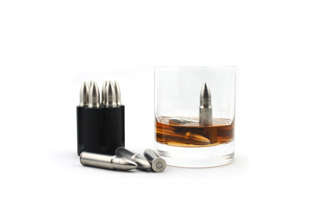 The Original Whiskey Bullet ® These stainless steel bullets can be used to cool your whiskey, scotch, vodka, white wine, etc. Unlike ice, Whiskey Bullet ™ chill your whiskey without diluting the flavors