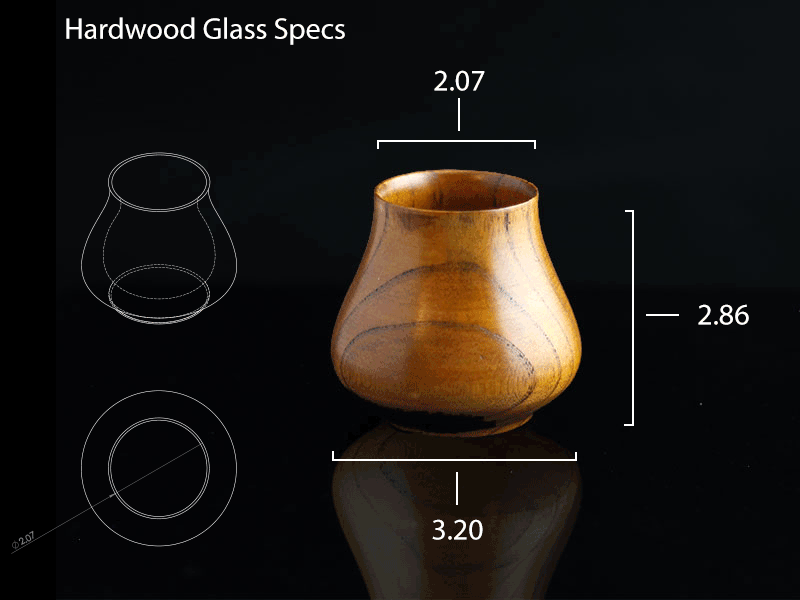 Hardwood Whiskey Glass